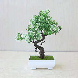 Planta Artificial Bonsai Pequeno Vaso De Arvore 27cm